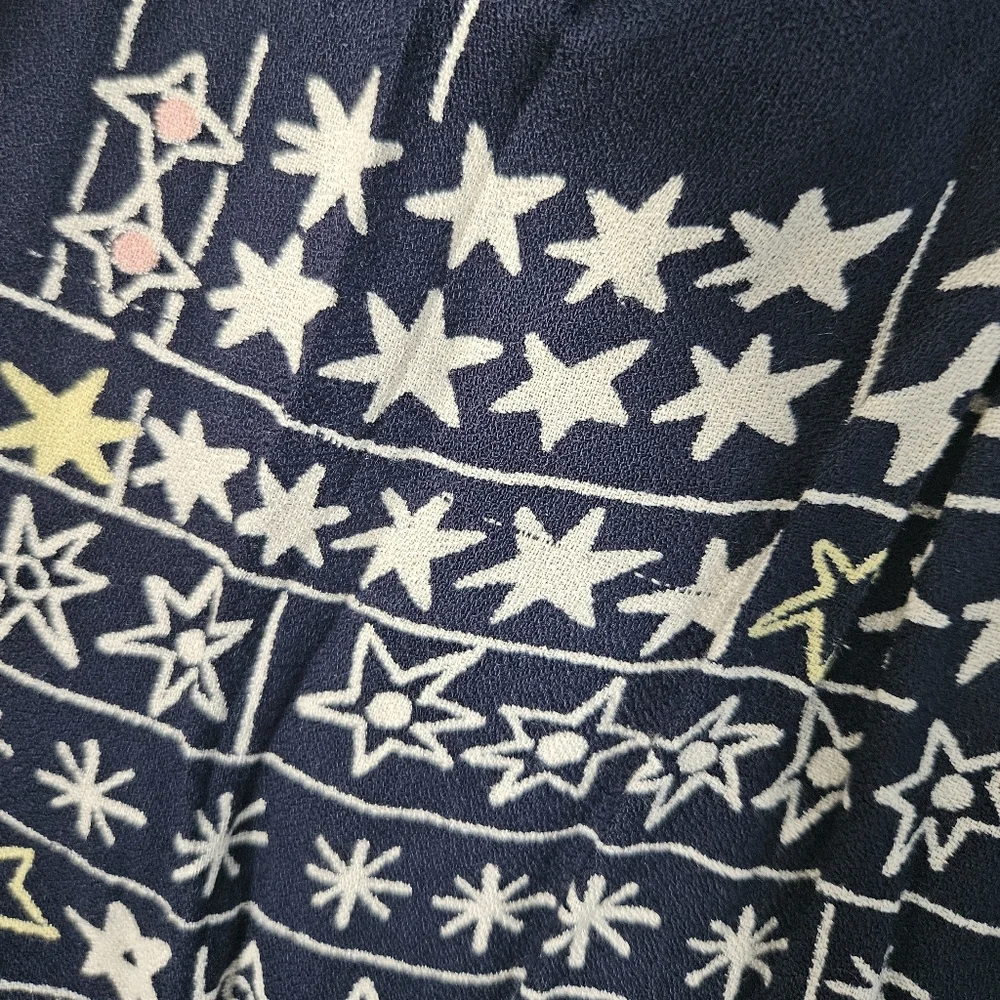 Patterned Navy Skirt - Picture 8 of 8